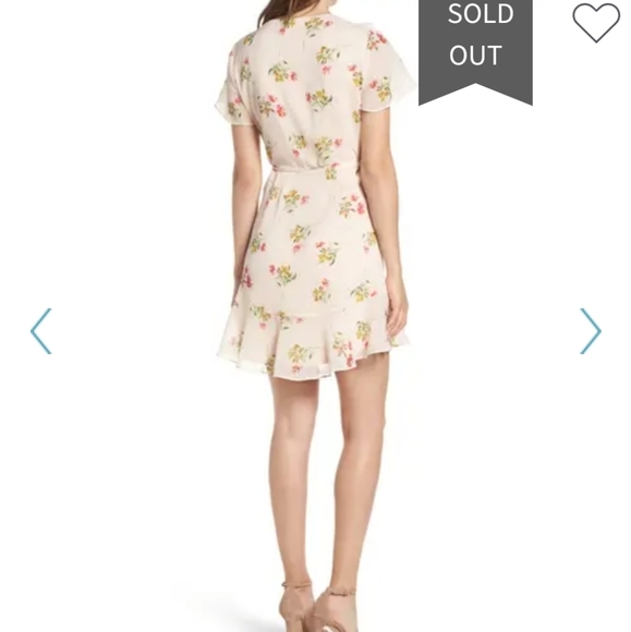 Lush Blousy Ruffle lightweight chiffon wrap dress - Picture 13 of 14